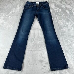 Hudson Beth Baby Boot Jeans Women 27 Blue Dark Wash Denim‎ Y2K Indie Sleaze